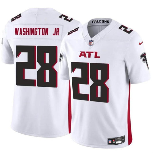 Atlanta Falcons #28 Carlos Washington Jr White 2024 F.U.S.E Vapor