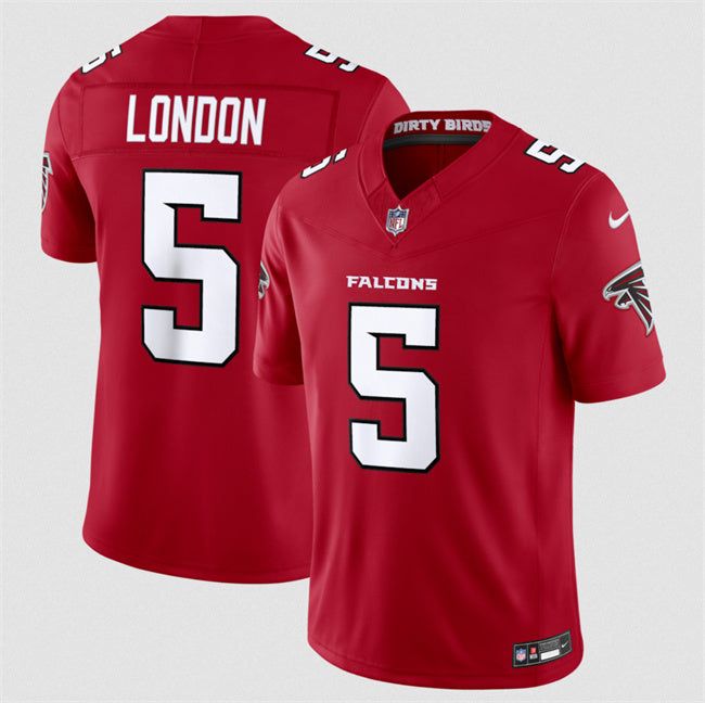 Atlanta Falcons #5 Drake London Red 2026 New F.U.S.E. Vapor Untouchable Limited