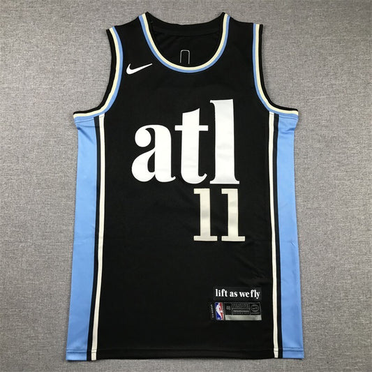 Atlanta Hawks #11 Trae Young Hawks 11 Black City s-xxl Style 1