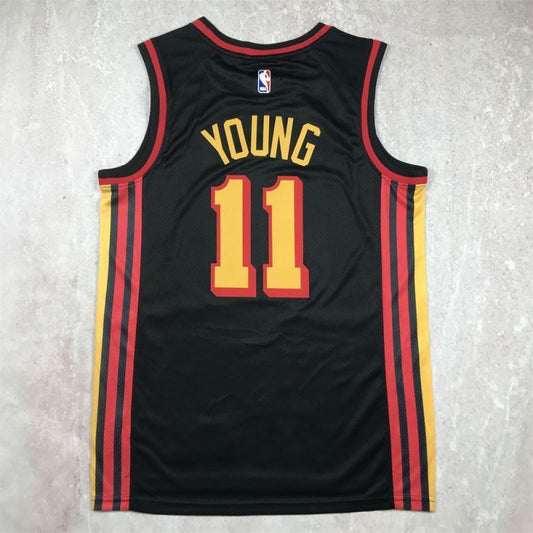 Atlanta Hawks #11 Trae Young Hot Press Hawks 11 Black s-xxl Style 1