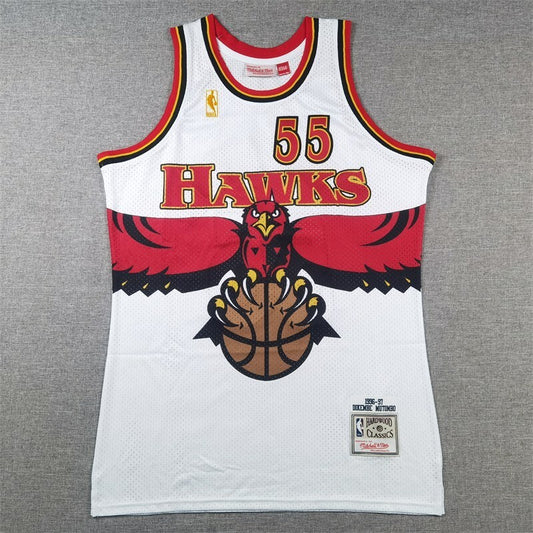 Atlanta Hawks #55 Dikembe Mutombo Hawks 55 White s-xxl Style 2