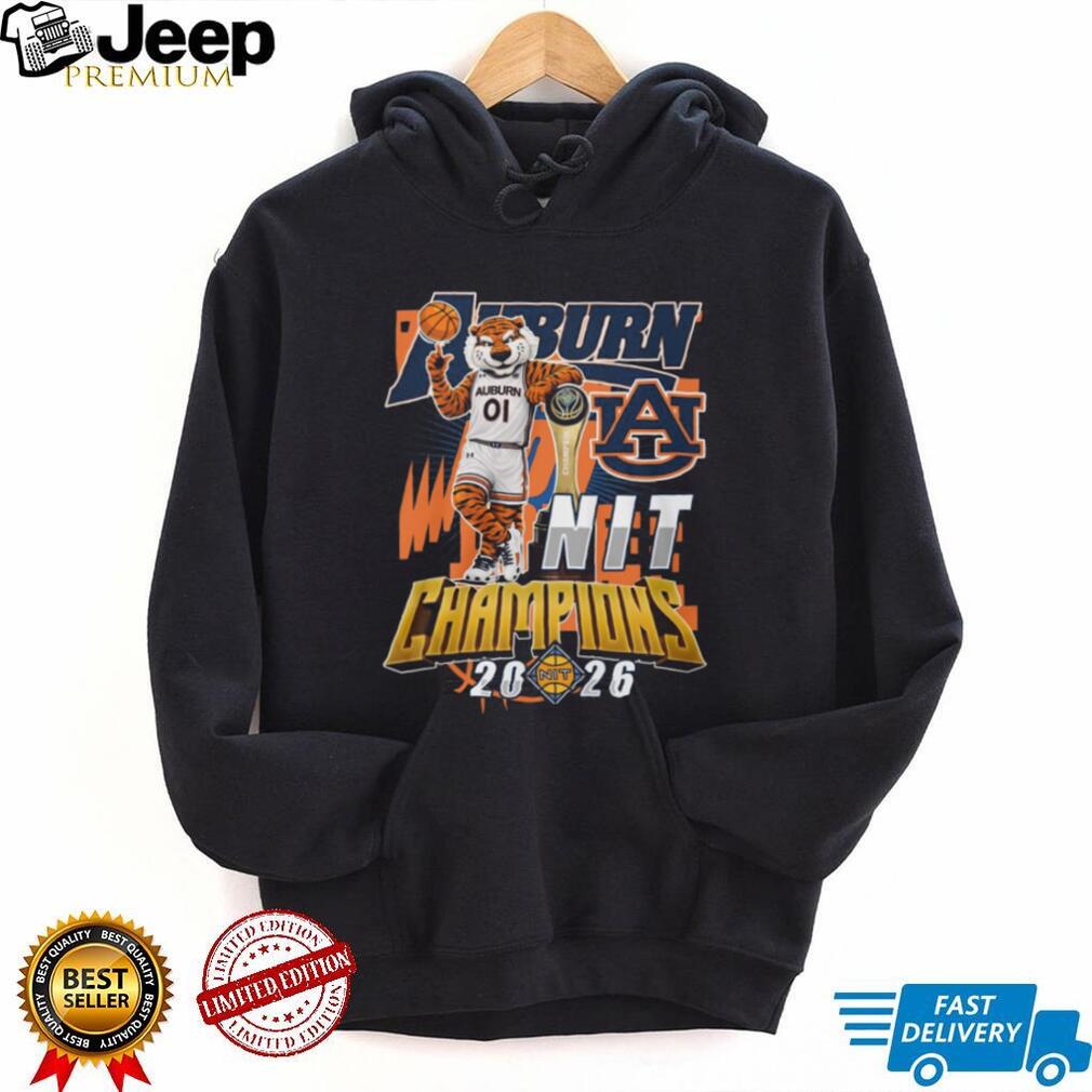 Auburn Tigers 2026 NIT Champions Aubie The Tiger Mascot Trophy T Shirt