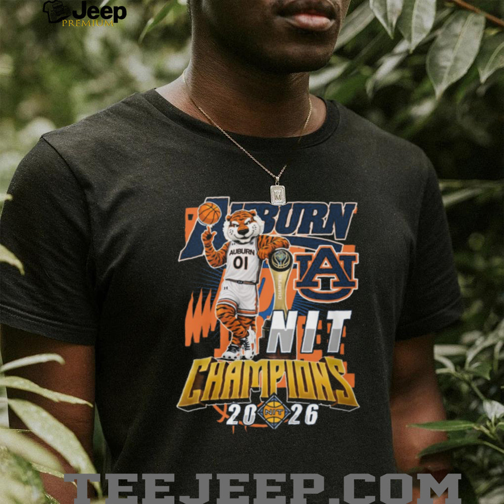 Auburn Tigers 2026 NIT Champions Aubie The Tiger Mascot Trophy T Shirt
