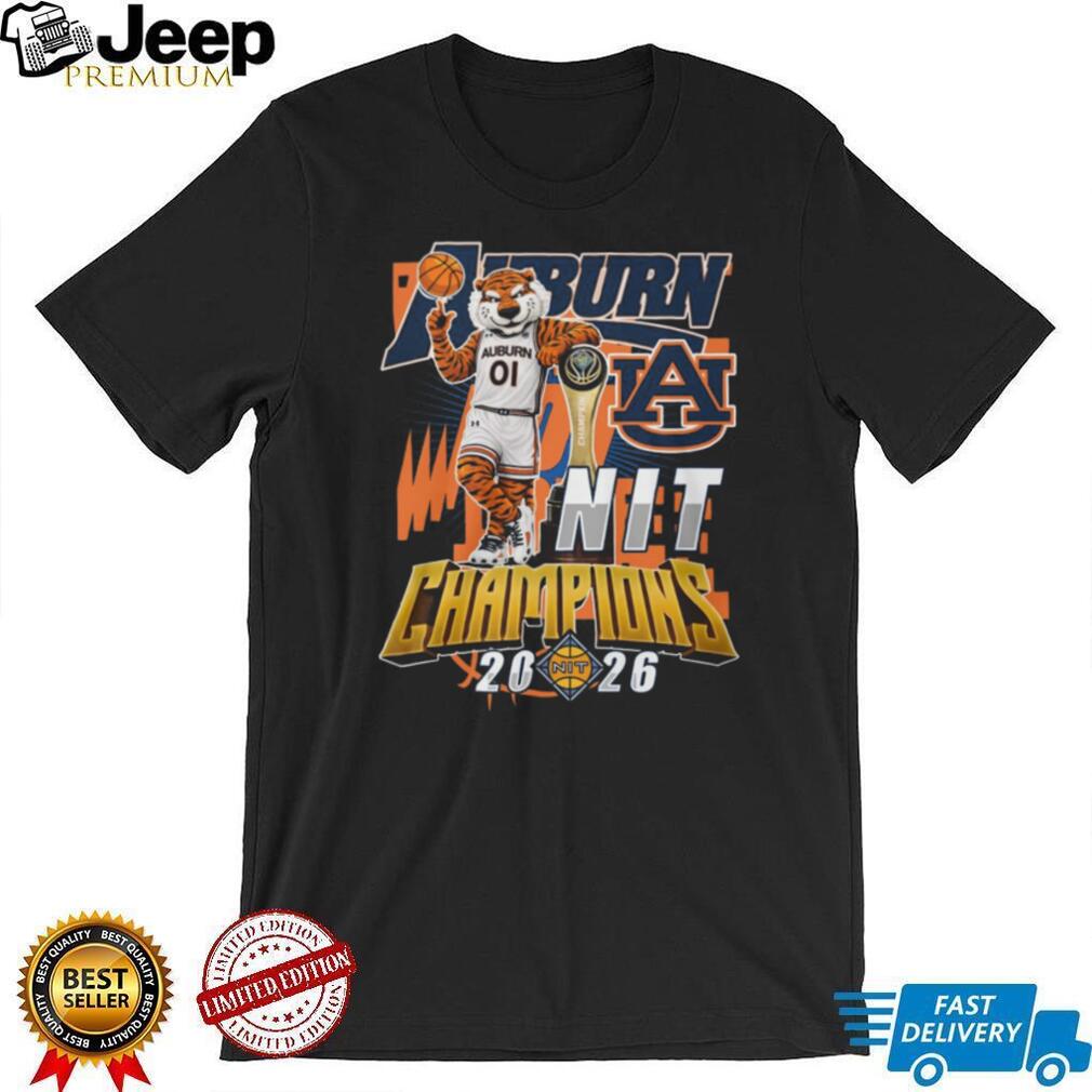 Auburn Tigers Aubie the Tiger 2026 NIT Champions Mascot T Shirt