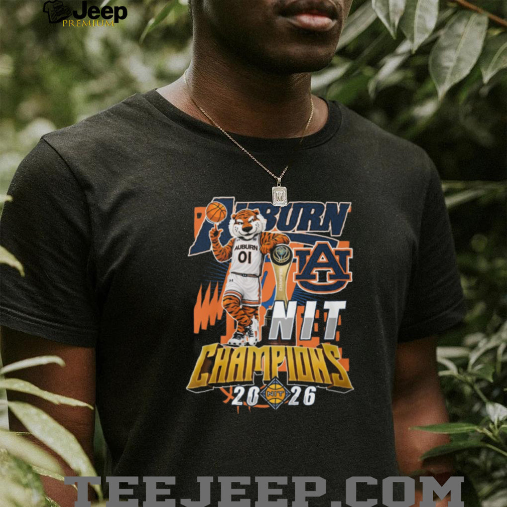 Auburn Tigers Aubie the Tiger 2026 NIT Champions Mascot T Shirt