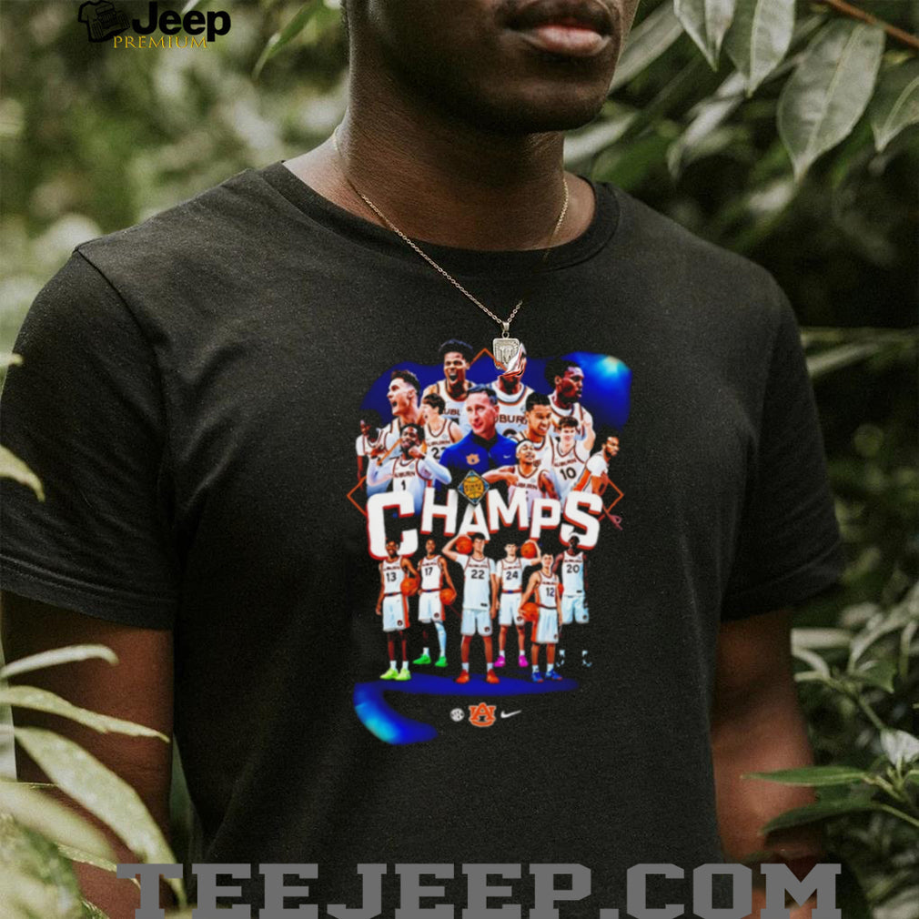 Auburn Tigers Basketball Champs SEC Tournament Team Graphic T Shirt