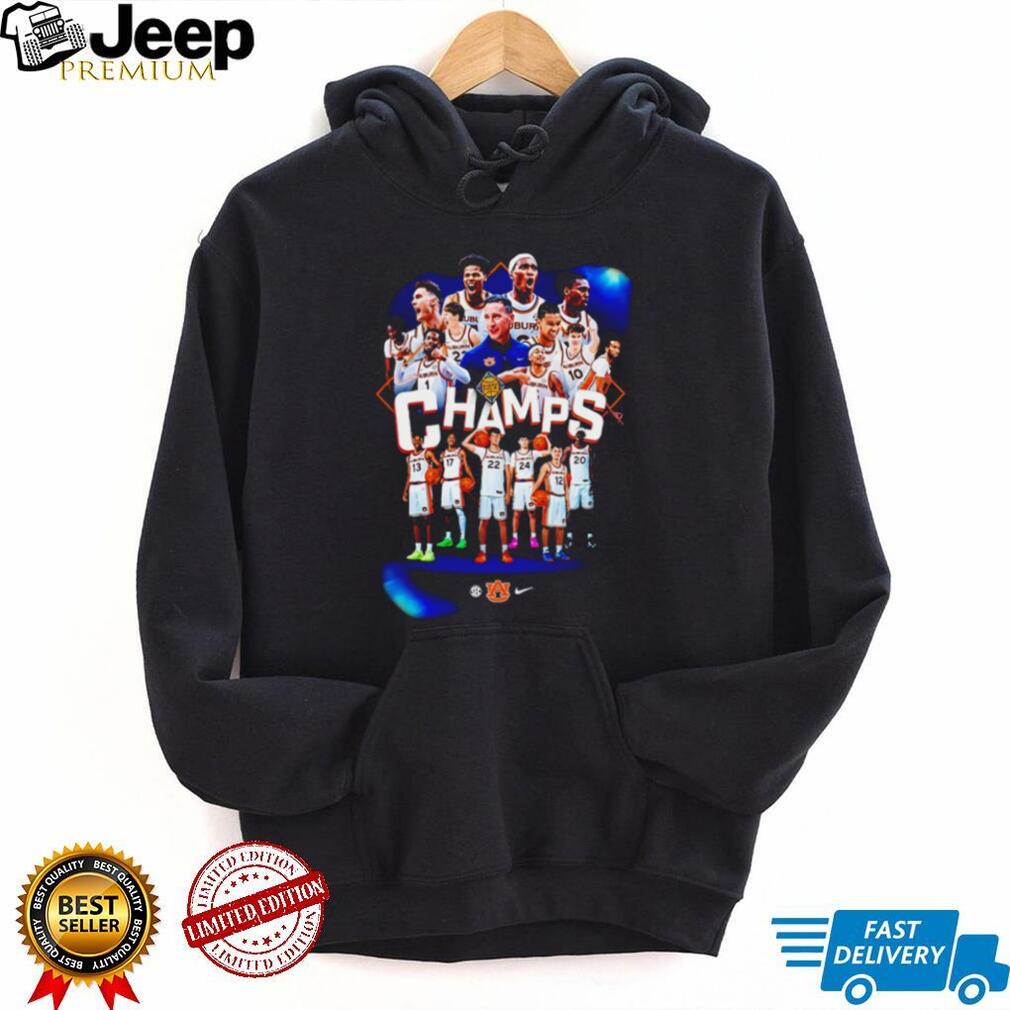 Auburn Tigers Basketball Champs SEC Tournament Team Graphic T Shirt