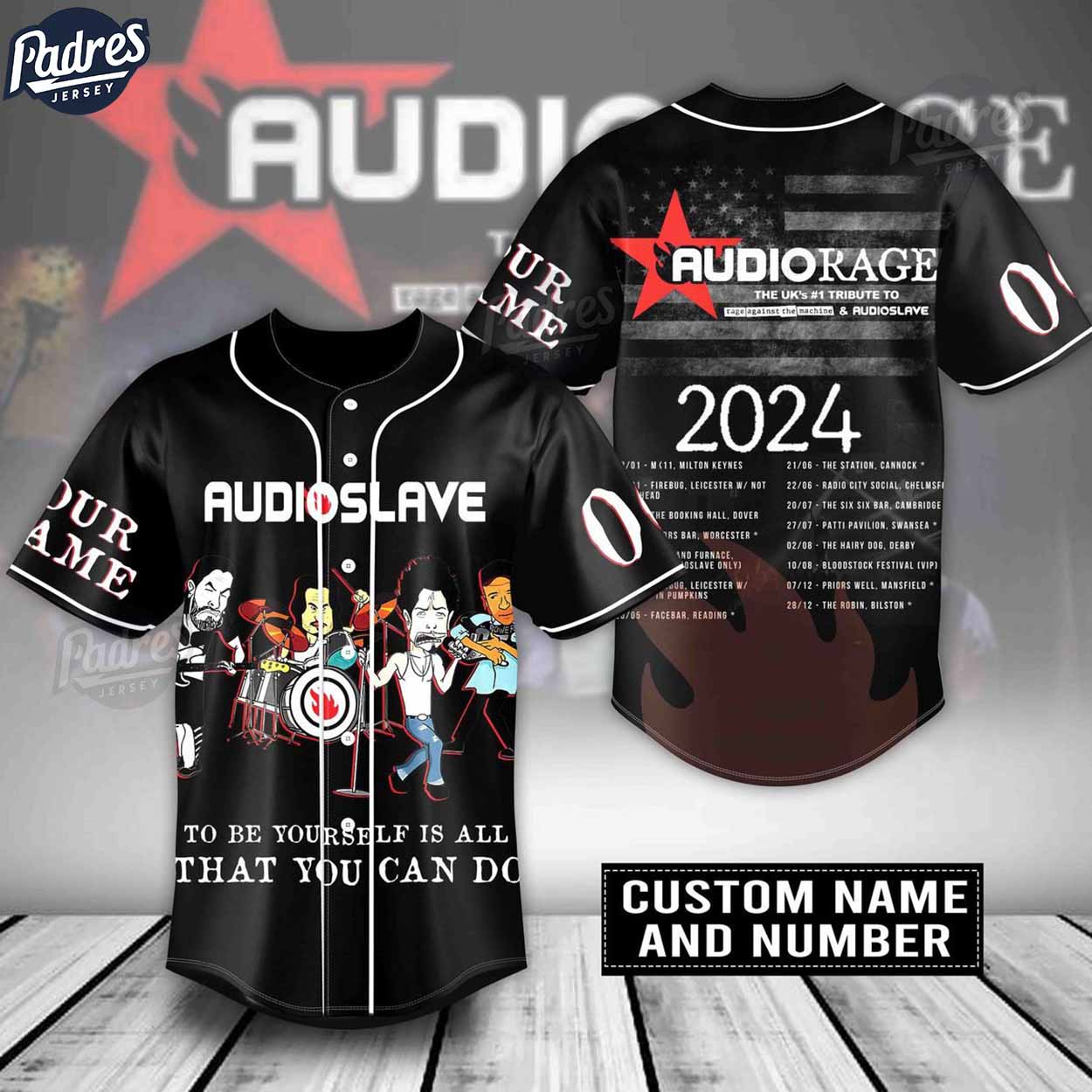 Audioslave Tour 2024 Custom Music Baseball Jersey Shirt - Padres Jersey Oasis: Elevate Your Baseball Style Game