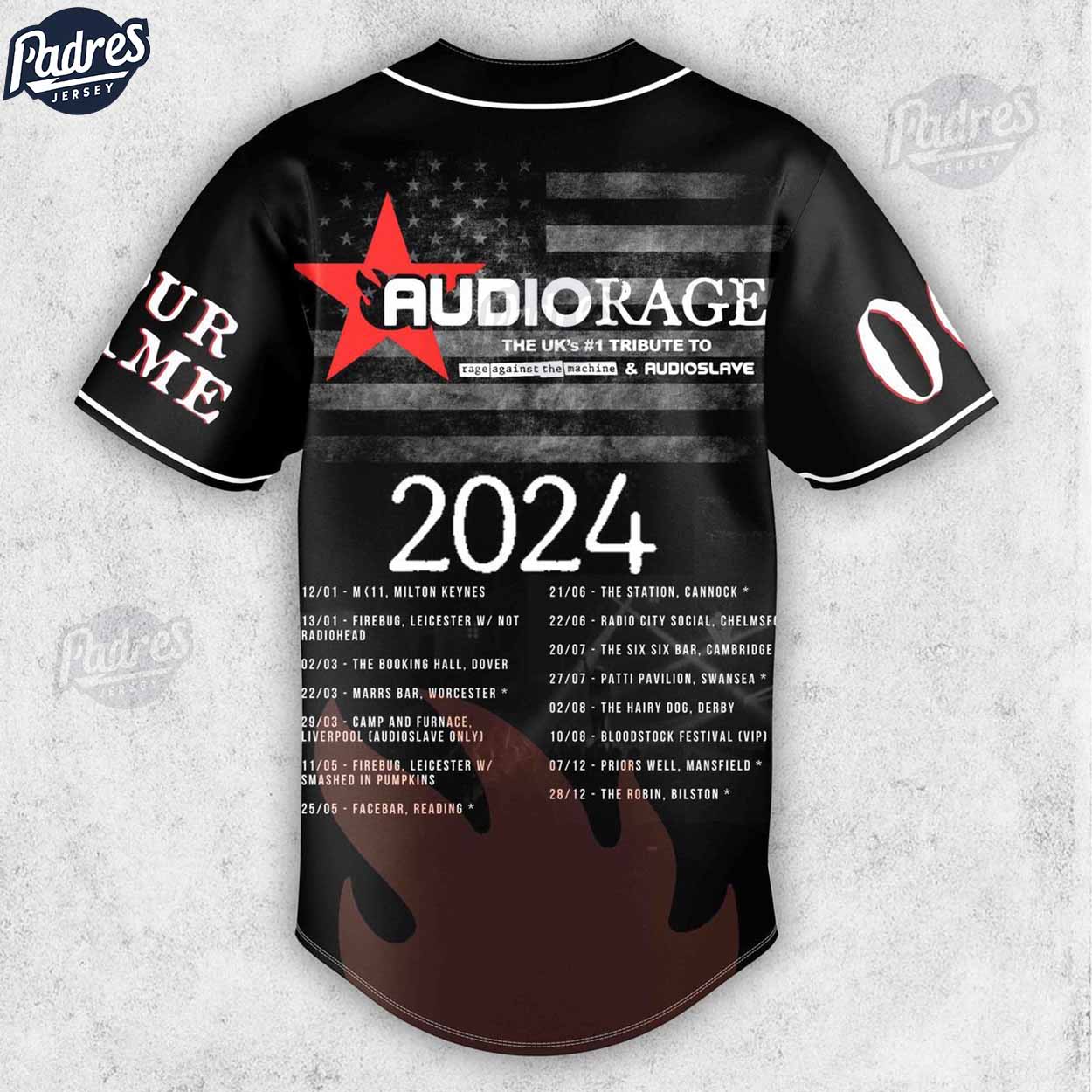 Audioslave Tour 2024 Custom Music Baseball Jersey Shirt - Padres Jersey Oasis: Elevate Your Baseball Style Game