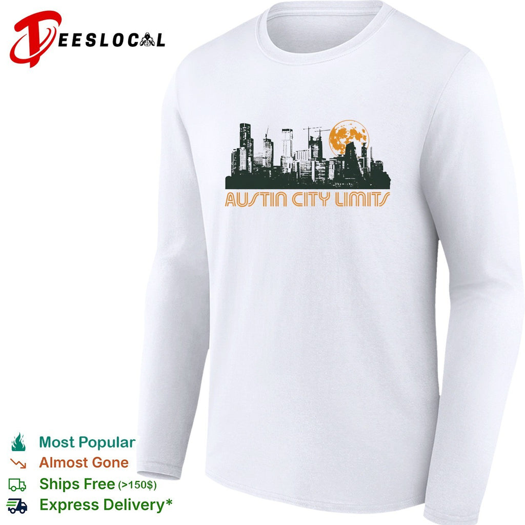 Austin City Limits skyline full moon shirt