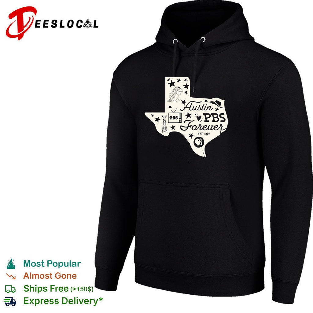 Austin PBS forever Texas armadillo shirt
