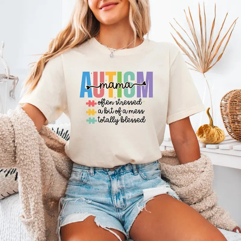 Autism Mama Sweatshirt, Proud Autism Mom Sweater, Autism Acceptance Shirt, Autism Awareness Gift, Support Autism Hoodie, Motivational Mom Shirt Women