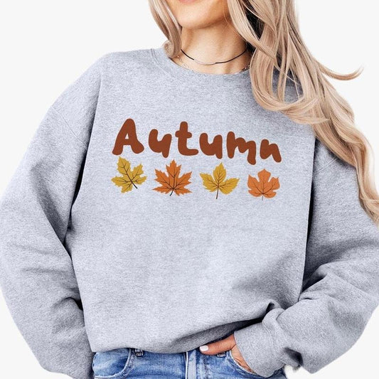 Autumn Sweatshirt, Vintage Fall Sweatshirt, Fall Vibes Shirts, Shirt For Womem, Autumn Leaves Sweatshirt, Fall Season T-shirts, Halloween Thanksgiving Shirt, Flower Fall T-shirt, Women's Tops, Fall Season Sweatshirt