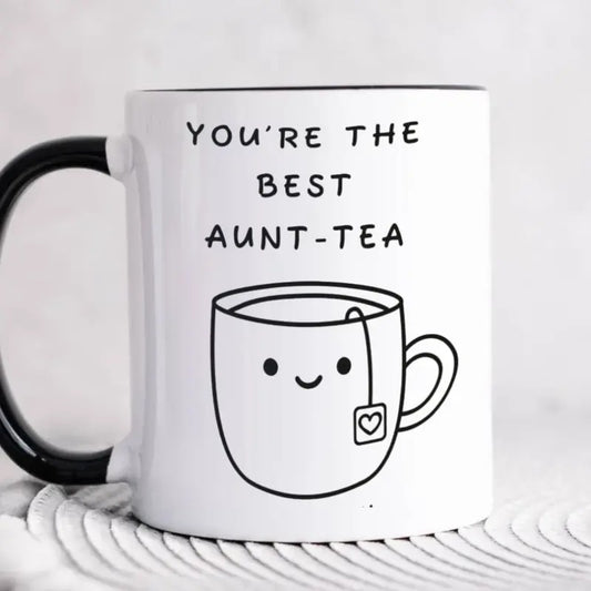 B*st Aunt Tea Mug, You'll Always Be My Favorite Aunt Tea Cup, Cool Auntie Cup, Cute Present For Aunt, Mothers Day Birthday Gift, 11 15oz Ceramic Cup