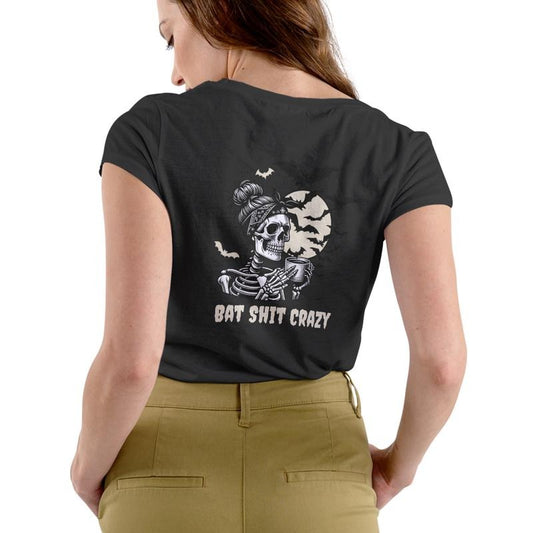 BAT CRAZY T Shirt, Unisex Cotton, Halloween graphic Tee