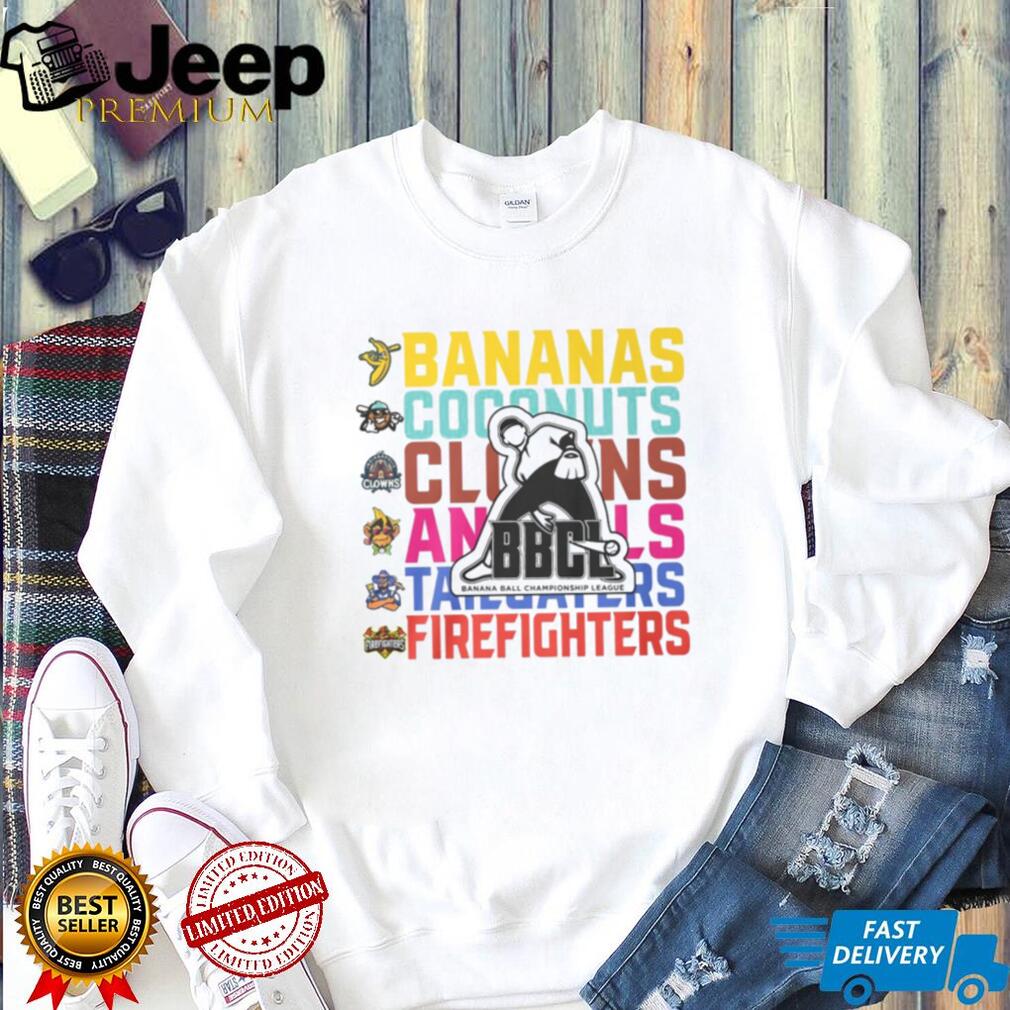 BBCL Banana Ball Championship League All Teams Retro Striped T Shirt