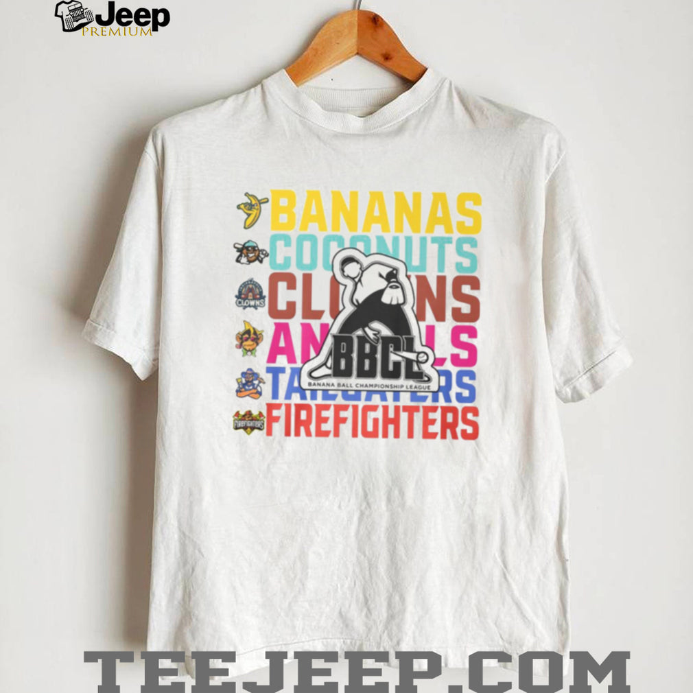 BBCL Banana Ball Championship League All Teams Retro Striped T Shirt