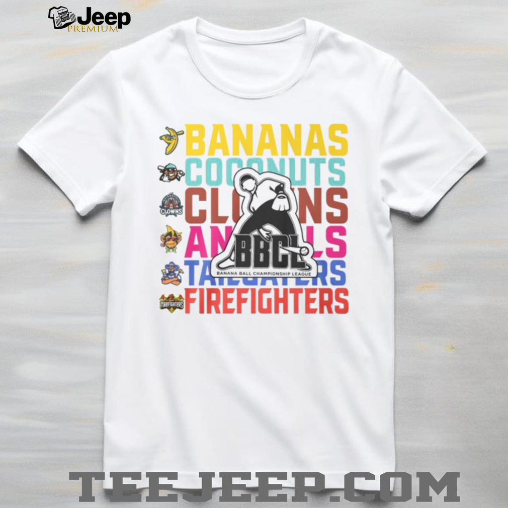 BBCL Banana Ball Championship League All Teams Retro Striped T Shirt
