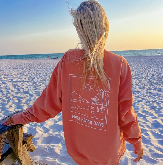 BEACH DAYS POLAROID CREWNECK Cotton Comfort