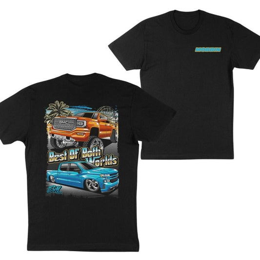 BEST OF BOTH WORLDS Tee, Pickup Truck Graphic Shirt, Men's Car Lover T-Shirt, Casual Automotive Apparel, Car Merch for Men