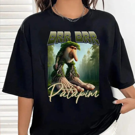 BRR BRR Patapim Meme Shirt, Funny Meme T-shirt, Italian Brainrot Animals cursed monkey and big feet, Gen Z Humor Tee