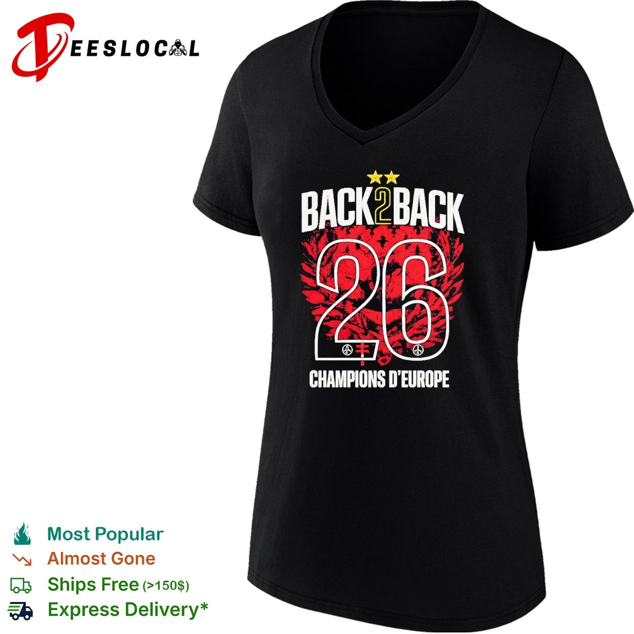 Back 2 Back 26 Champions d’Europe europe shirt