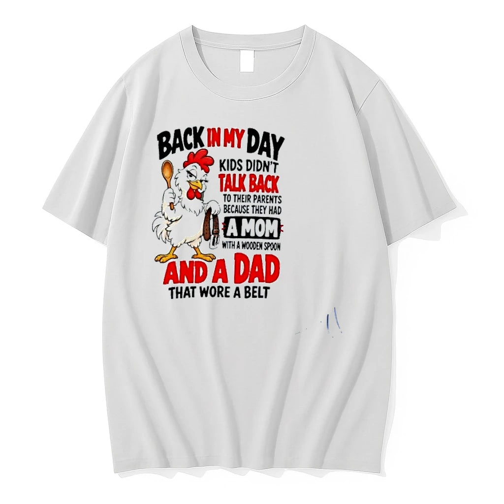 Back In My Day Kids Didnt Talk Back To Their Parents Chicken Quote Tshirts Sweater