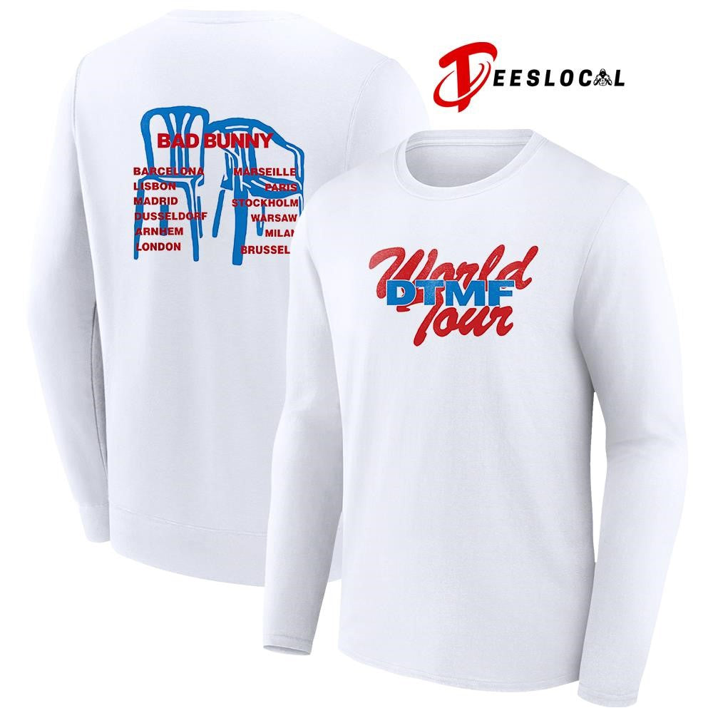 Bad Bunny DTMF World Tour monobloc cities shirt
