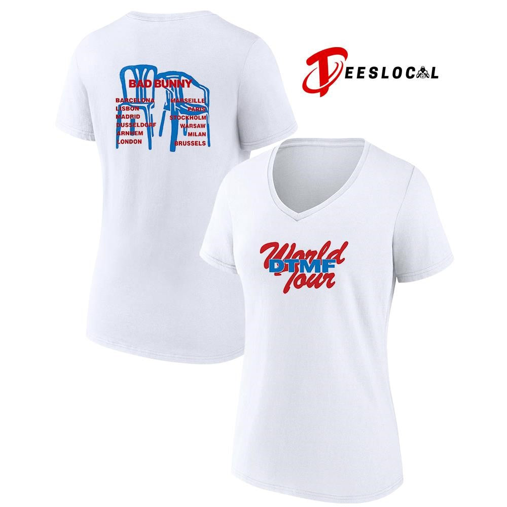 Bad Bunny DTMF World Tour monobloc cities shirt