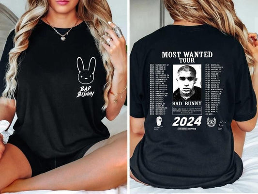 Bad Bunny Most Wanted Tour Shirt All Size Colors