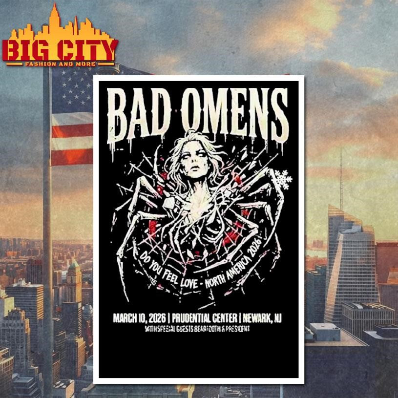 Bad Omens Do You Feel Love North America Event At Prudential Center On March 10 2026 Newark Nj Spider Shirt