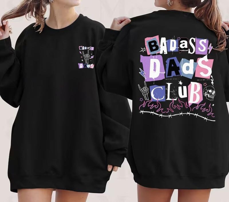 Badass Dads Club Shirt, Fatherhood Shirt, Skeleton Dad Shirt, Fathers Day Shirt Hoodie, Sweatshirt | WearSparks.com
