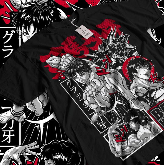Baki the Grappler T-Shirt S-4XL Baki Hanma Yujiro Hanma Baki Anime Gift Shirt Tshirt S-4XL