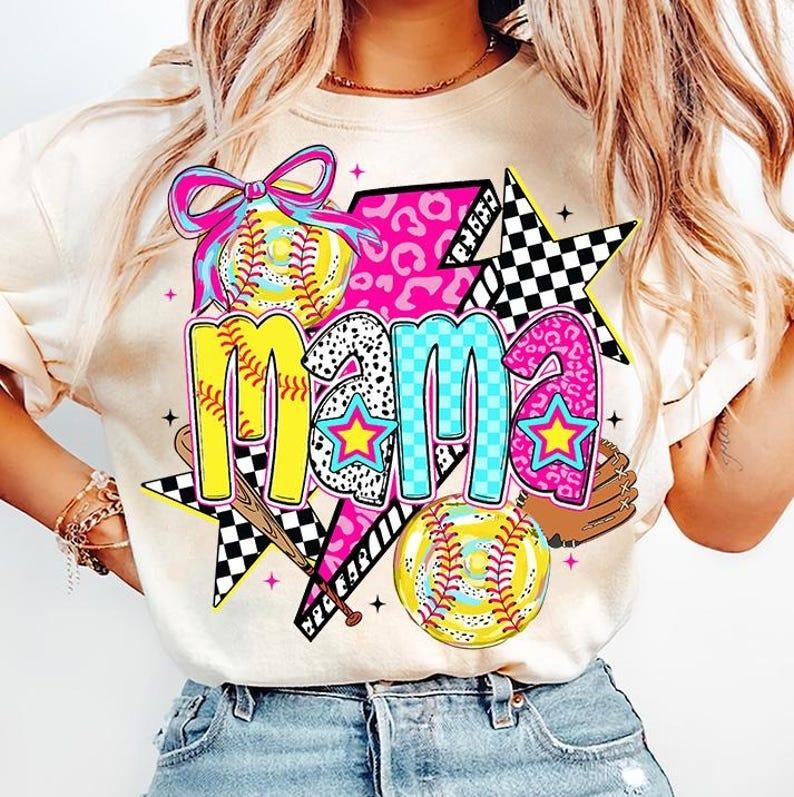Ballpark Softball Mama Leopard Checkered Preppy Coquette Game Day T-Shirt Hoodie, Sweatshirt | WearSparks.com