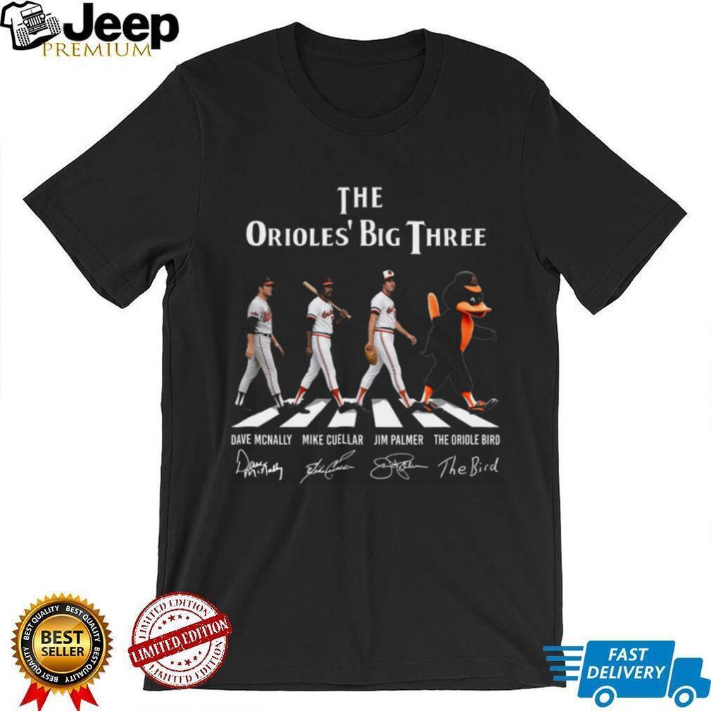 Baltimore Orioles Big Three Historic 1971 Vintage Retro MLB Baseball Team Fan Men Women Shirt