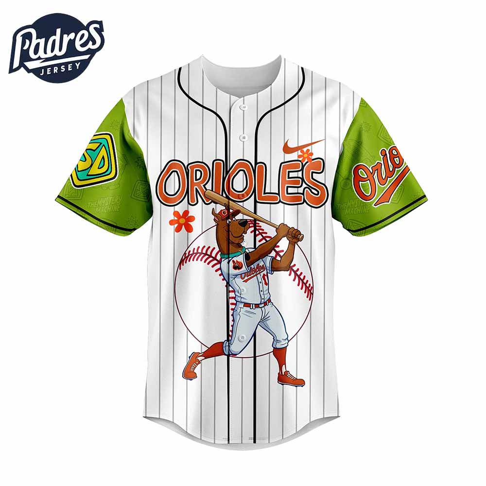 Baltimore Orioles x MLB Scooby Doo Baseball Jersey Outfit - Padres Jersey Oasis: Elevate Your Baseball Style... (Image 2)