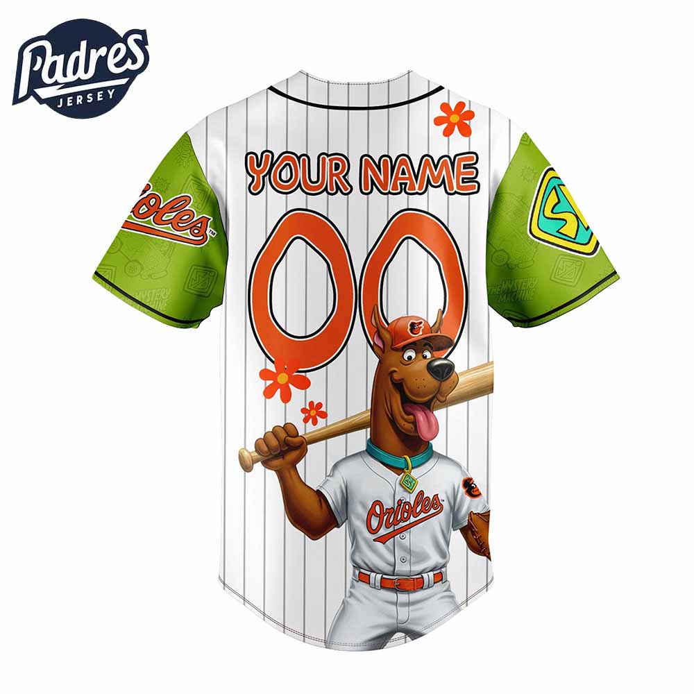 Baltimore Orioles x MLB Scooby Doo Baseball Jersey Outfit - Padres Jersey Oasis: Elevate Your Baseball Style... (Image 4)