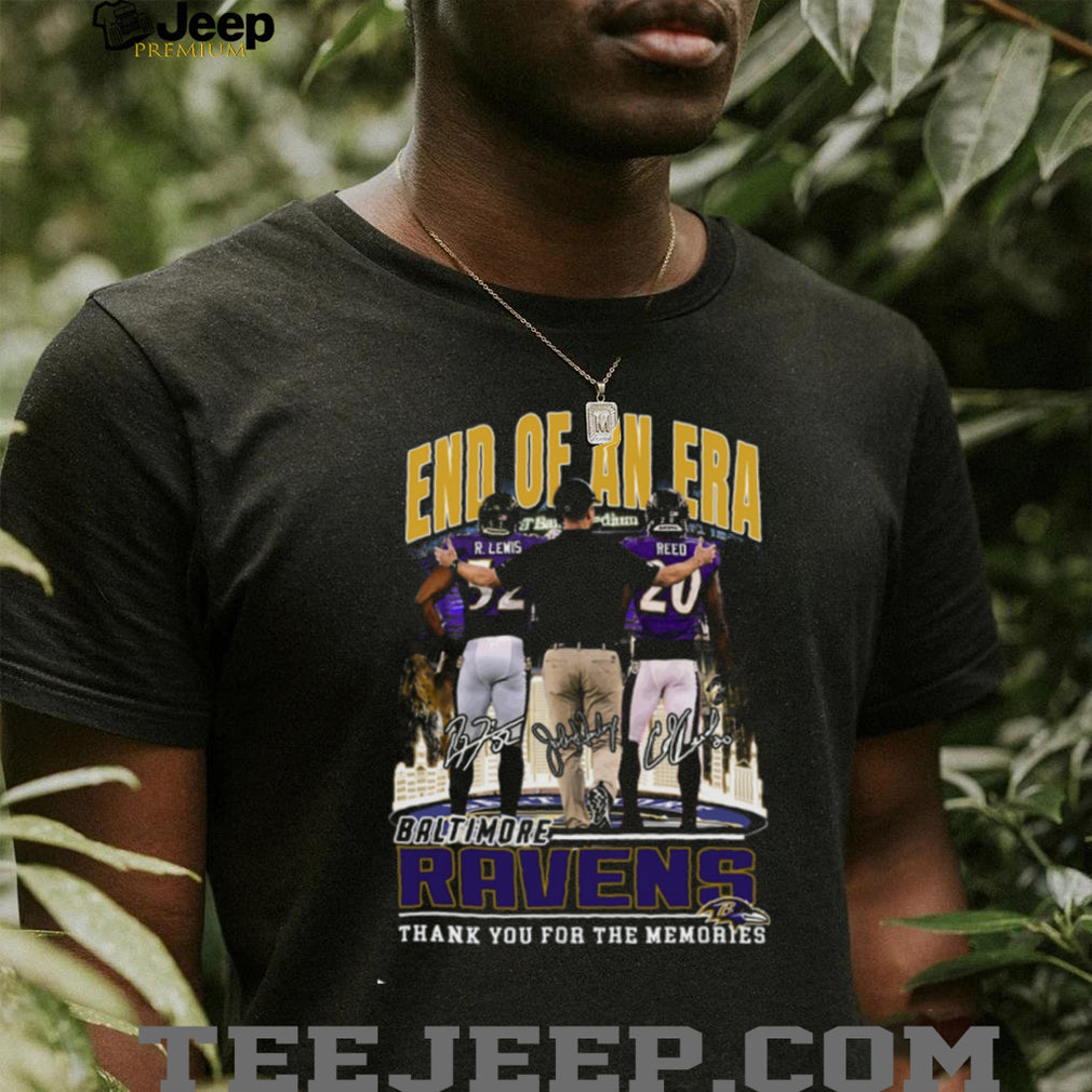 Baltimore Ravens “End Of An Era” Lewis & Reed Signature Tribute T Shirt