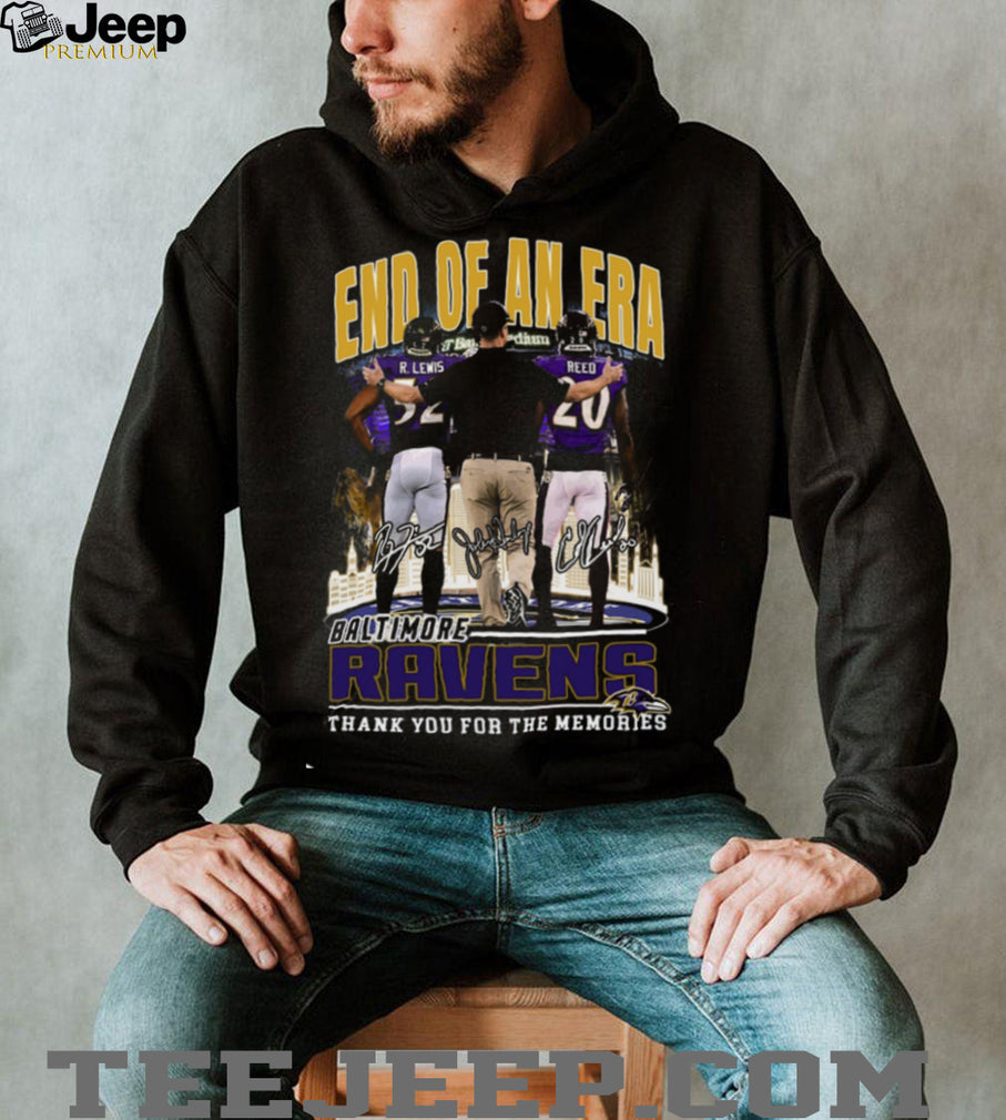 Baltimore Ravens “End Of An Era” Lewis & Reed Signature Tribute T Shirt