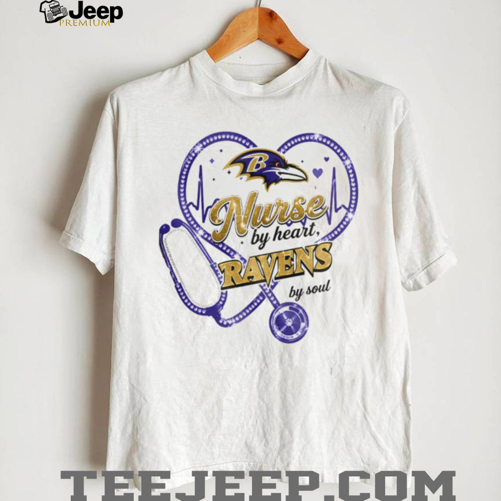 Baltimore Ravens Nurse T Shirt Ravens by Soul Nursing Stethoscope Graphic T Shirt