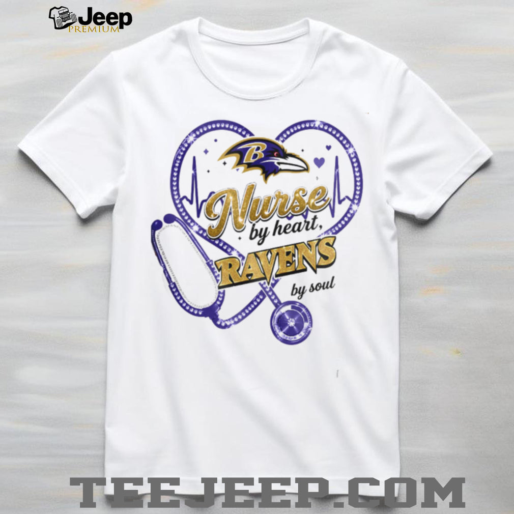 Baltimore Ravens Nurse T Shirt Ravens by Soul Nursing Stethoscope Graphic T Shirt