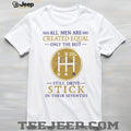 Baltimore Ravens Personalized All Men Are Created Equal Only The Best Still Drive Stick In Their Seventies White T Shirt
