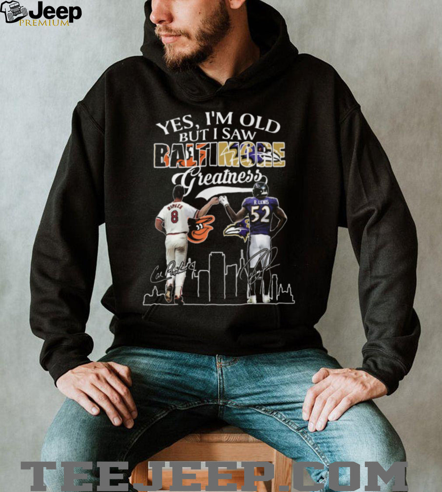 Baltimore Sports Greatness Cal Ripken Jr and Ray Lewis Signature T Shirt