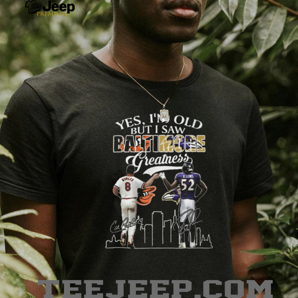Baltimore Sports Greatness Cal Ripken Jr and Ray Lewis Signature T Shirt