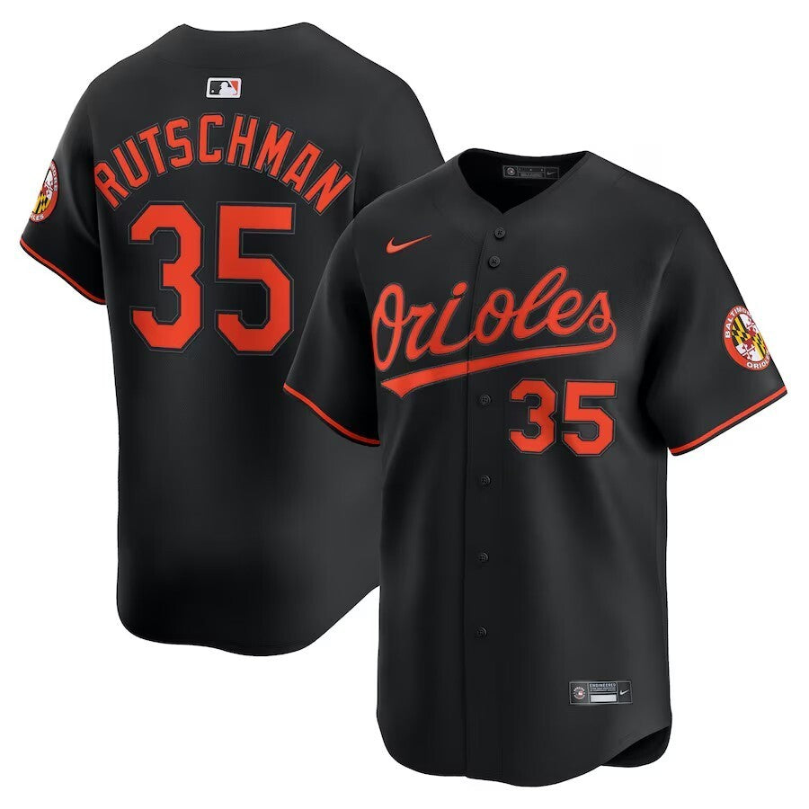 Baltimore Orioles #35 Adley Rutschman Alternate Limited Player Jersey - Black