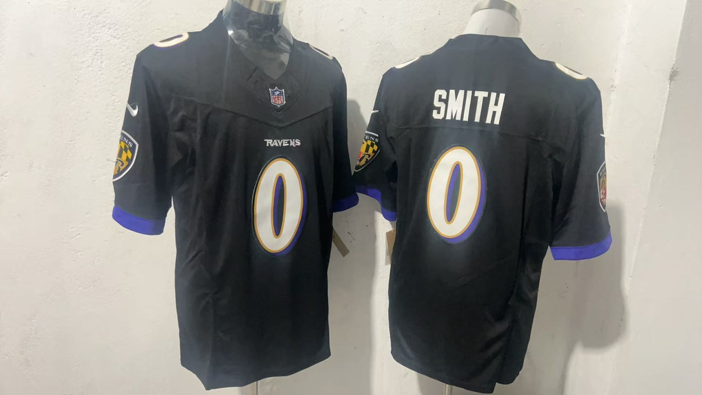 Baltimore Ravens #0 Roquan Smith Style 1