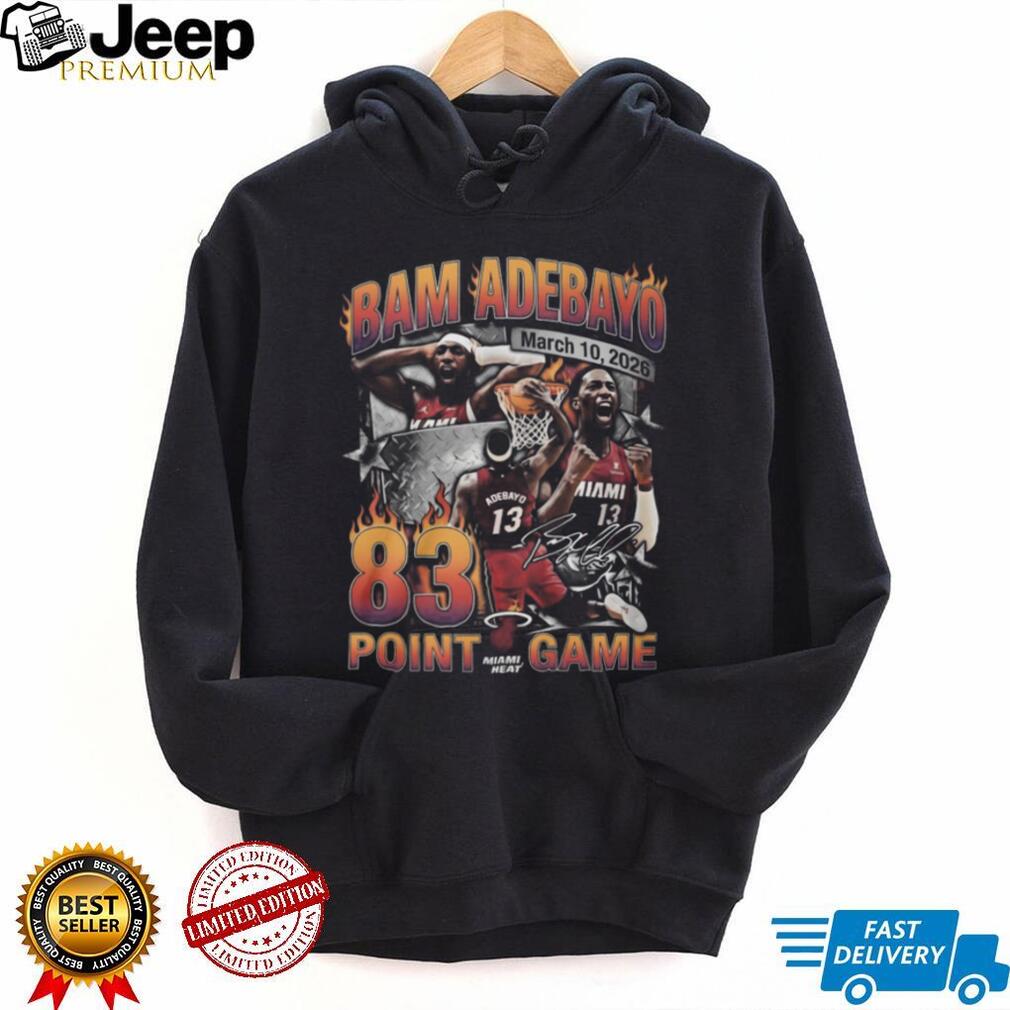 Bam Adebayo Miami Heat 83 Point Game March 10 2026 Vintage Graphic T Shirt