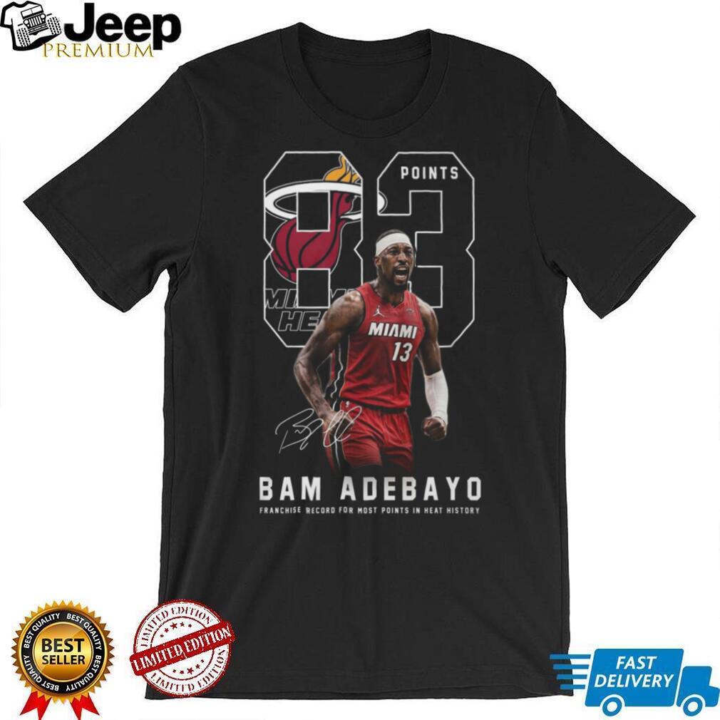 Bam Adebayo Miami Heat Franchise Points Record Commemorative T Shirt
