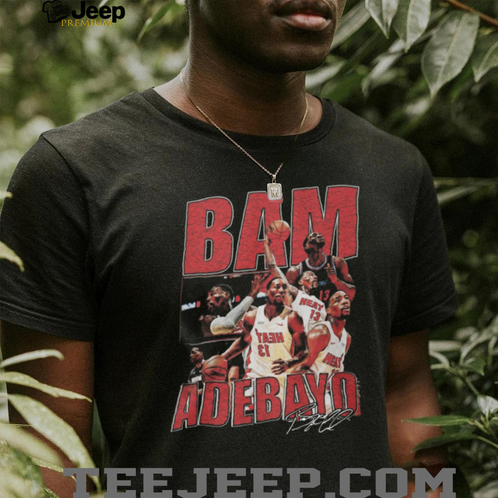 Bam Adebayo Miami Heat Retro 90s Vintage Style Basketball T Shirt