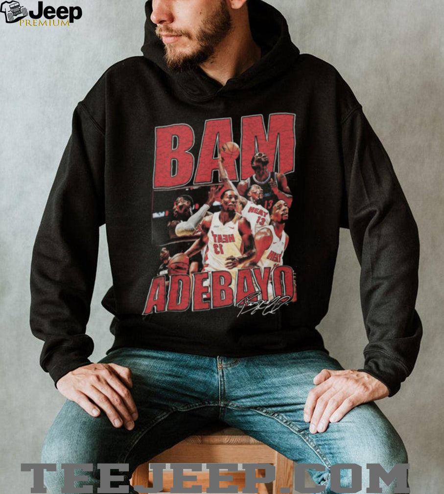 Bam Adebayo Miami Heat Retro 90s Vintage Style Basketball T Shirt